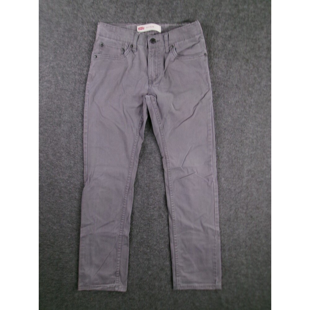 Levis 511 Jean Youth 12 Gray Straight Leg Slim Fit Causal Cotton Blend Pants